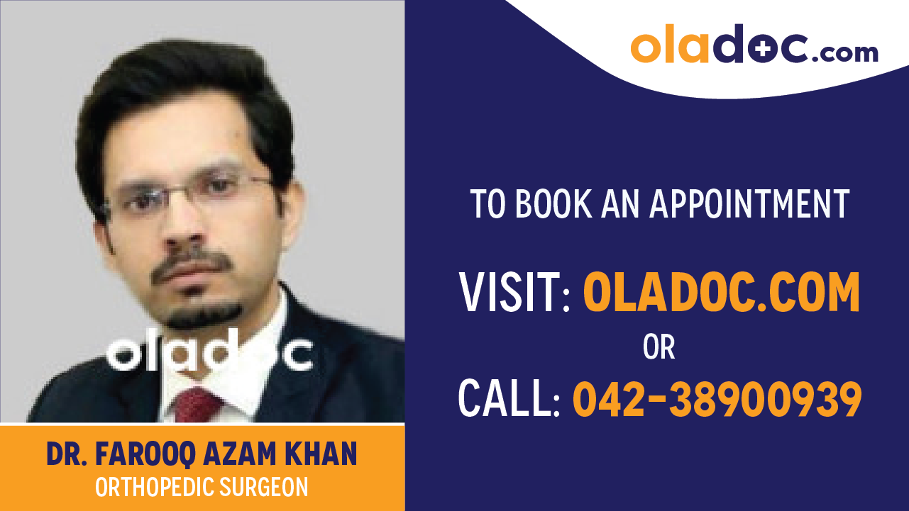 Book appointment with Dr.Farooq Azam Khan-best orthopedic Surgeon in Lahore